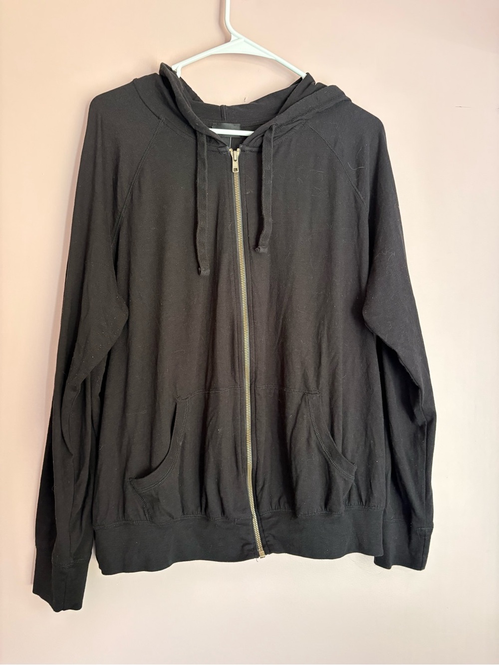 torrid Black Full-Zip Hoodie with Drawstring